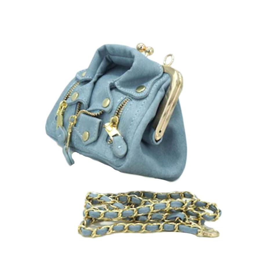 Versatile Light Denim Mini Crossbody Bag