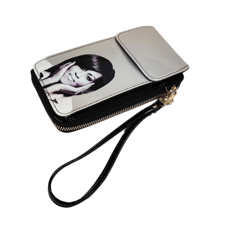 Black White Michelle Obama Smartphone Wallet Bag