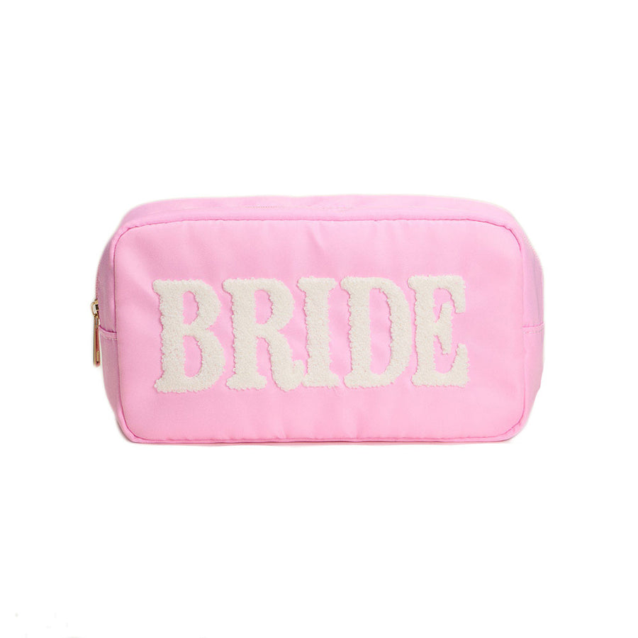 BRIDE Message Patch Embroidered Pouch Organizer Bag