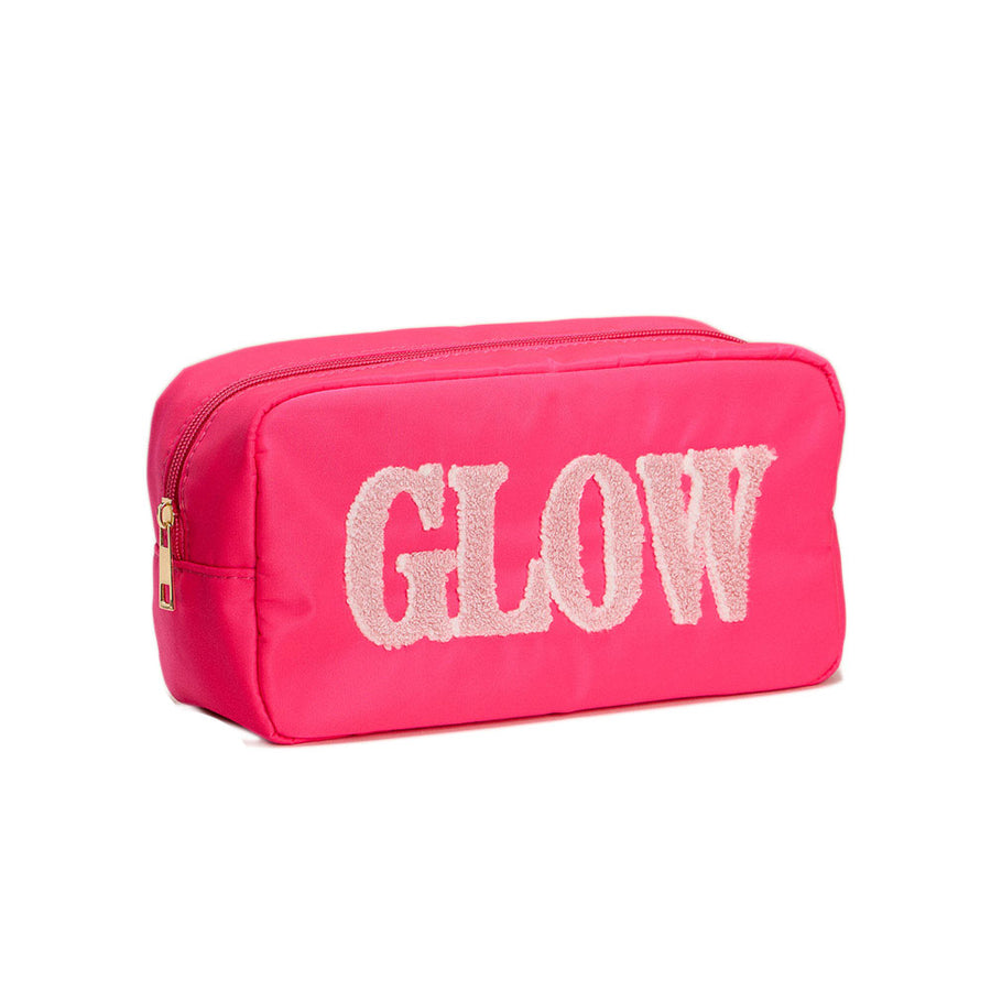 GLOW Message Patch Embroidered Pouch Organizer Bag