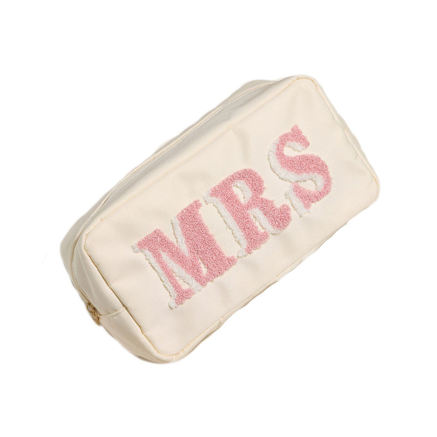 MRS Message Patch Embroidered Pouch Organizer Bag