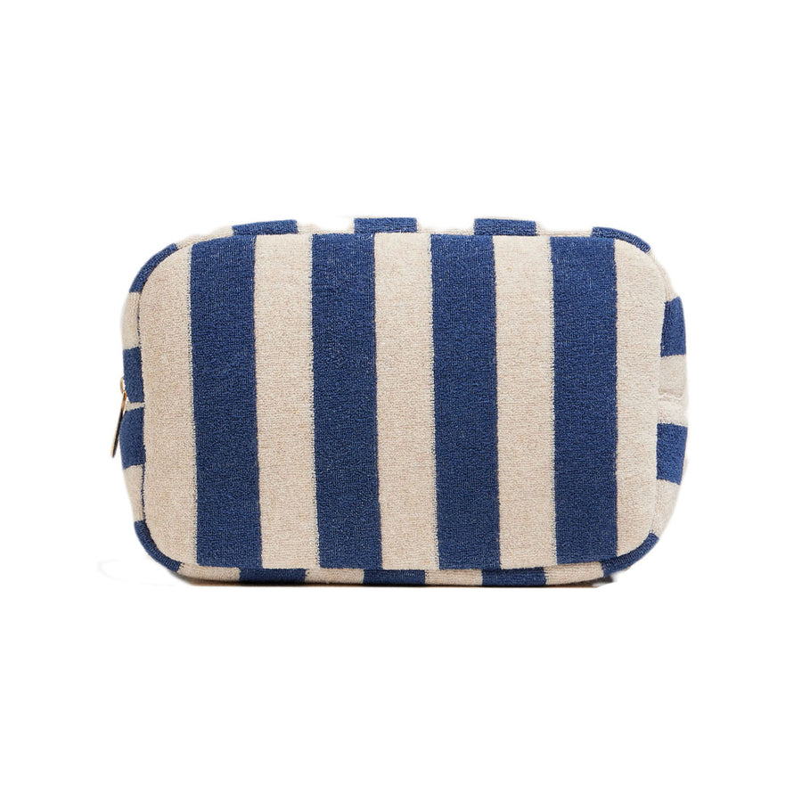 Emerald Striped Pattern Cosmetic Pouch Bag