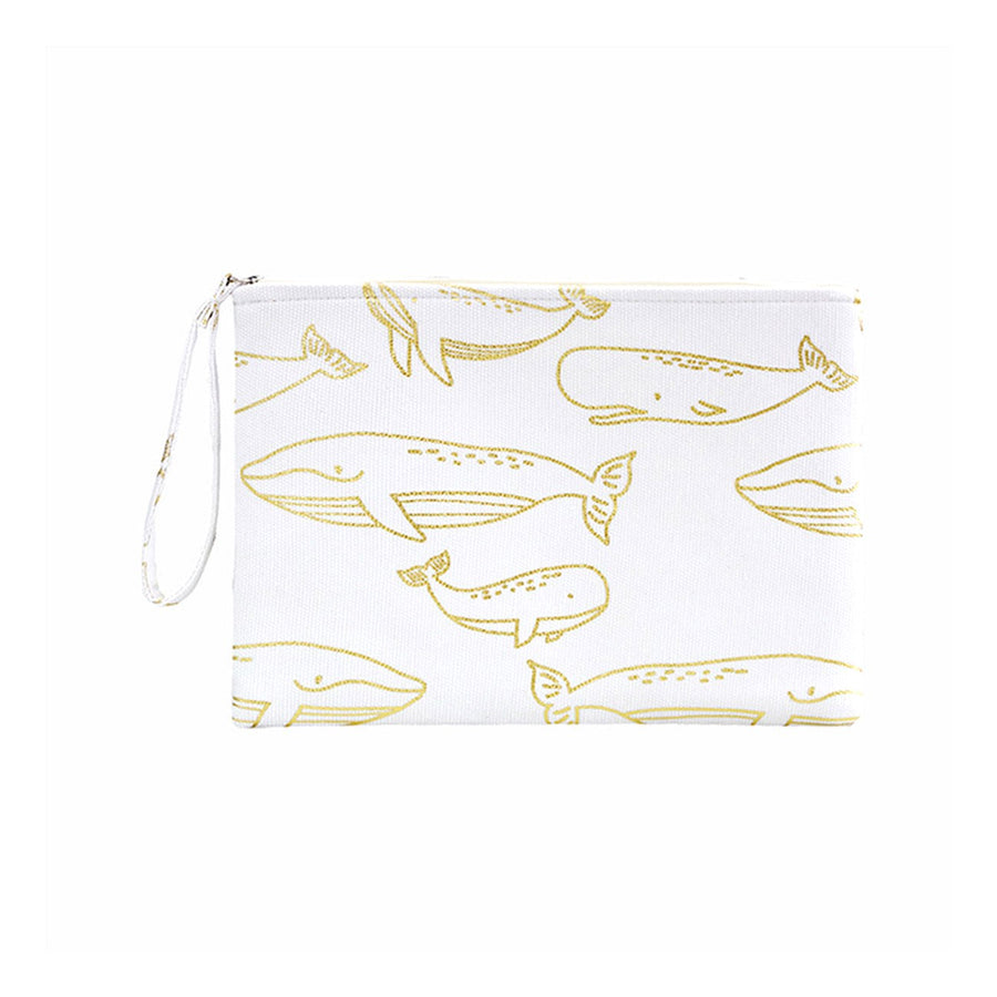 Coral Whale Pouch Clutch Bag