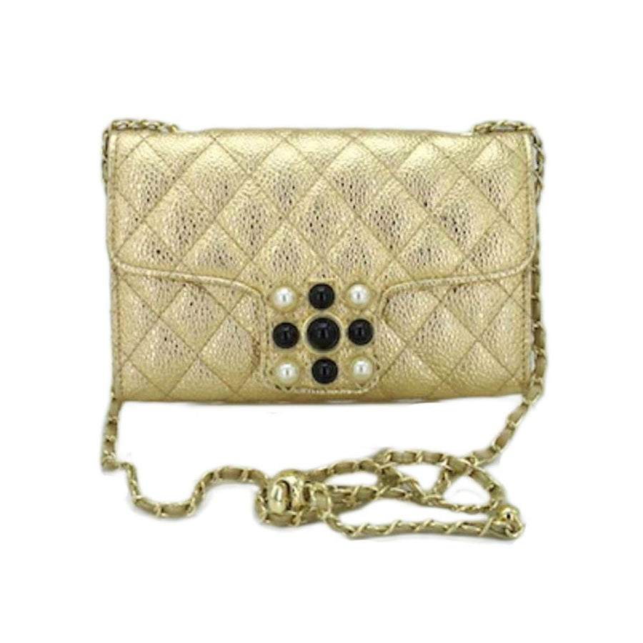 Yellow Quilted Flap Shoulder Crossbody Bag