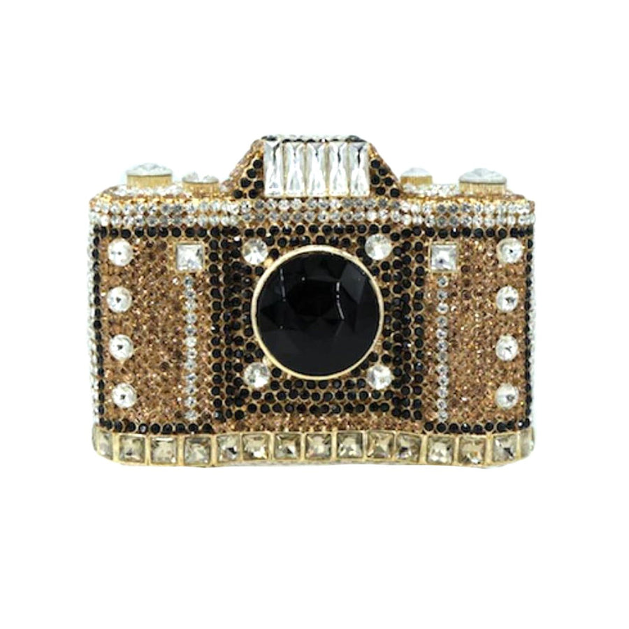 Red Rhinestone Camera Clutch Shoulder Bag