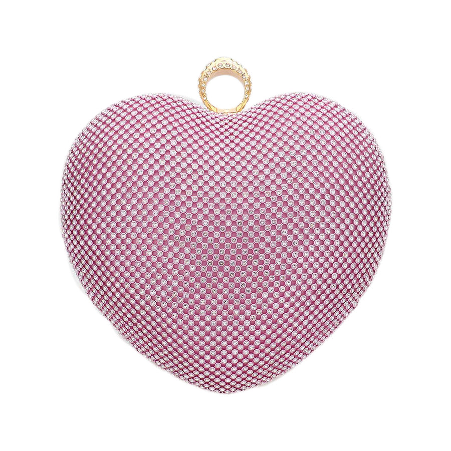 Pink Heart Shaped Rhinestone Minaudiere Clutch Bag (Copy)