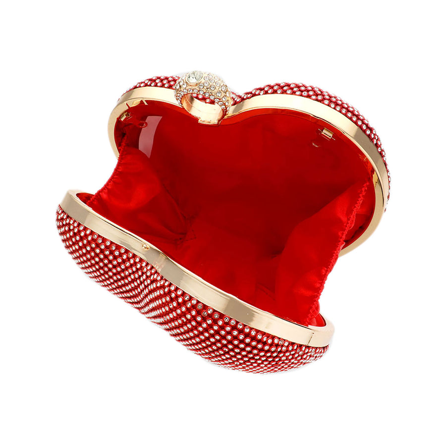 Pink Heart Shaped Rhinestone Minaudiere Clutch Bag (Copy)
