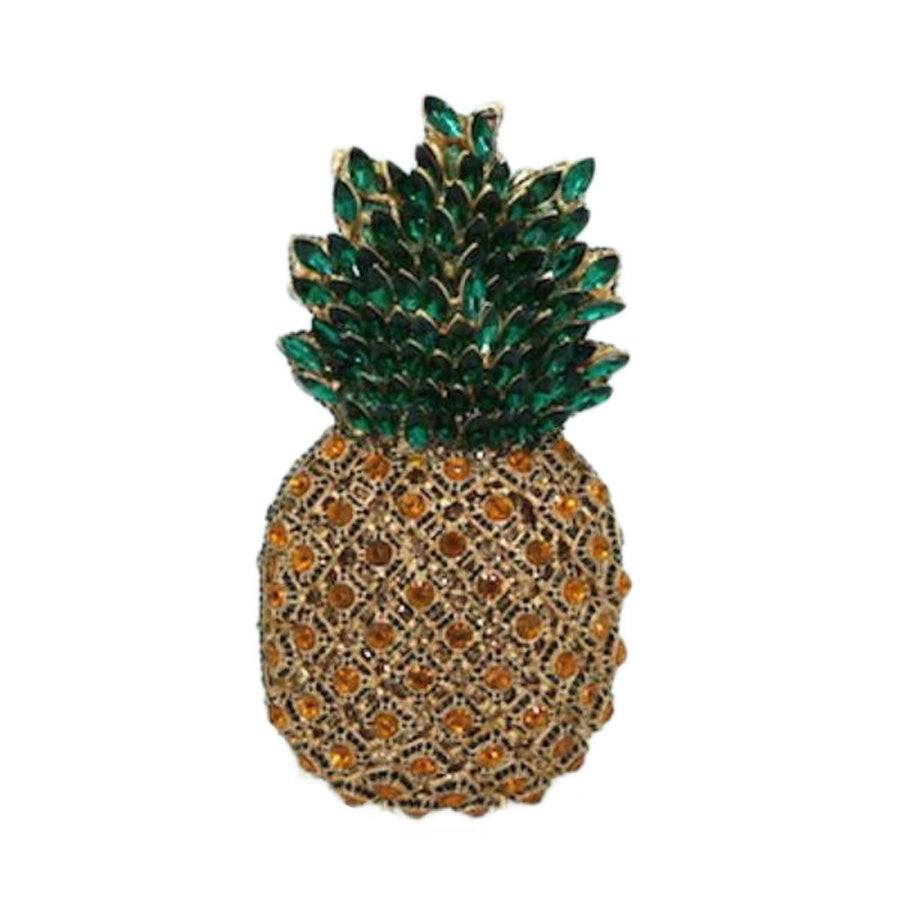 Luxe Rhinestone Pineapple Evening Clutch Case Bag