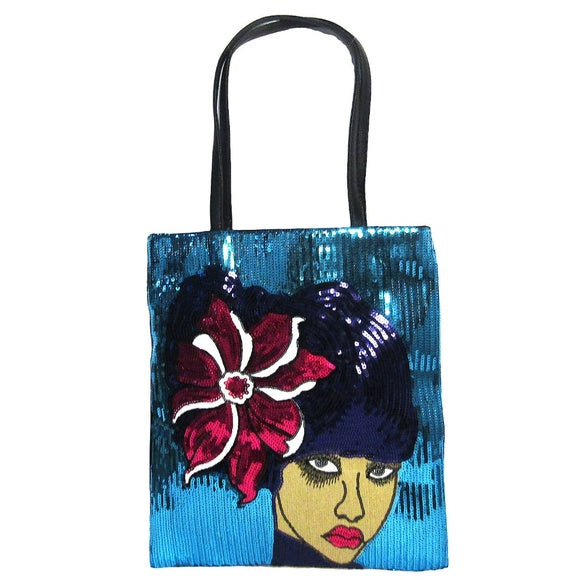 Tropical Gal Sequins Tote Bag