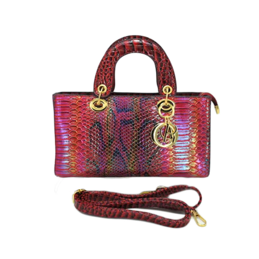 Red Snake Pattern Tote Bag