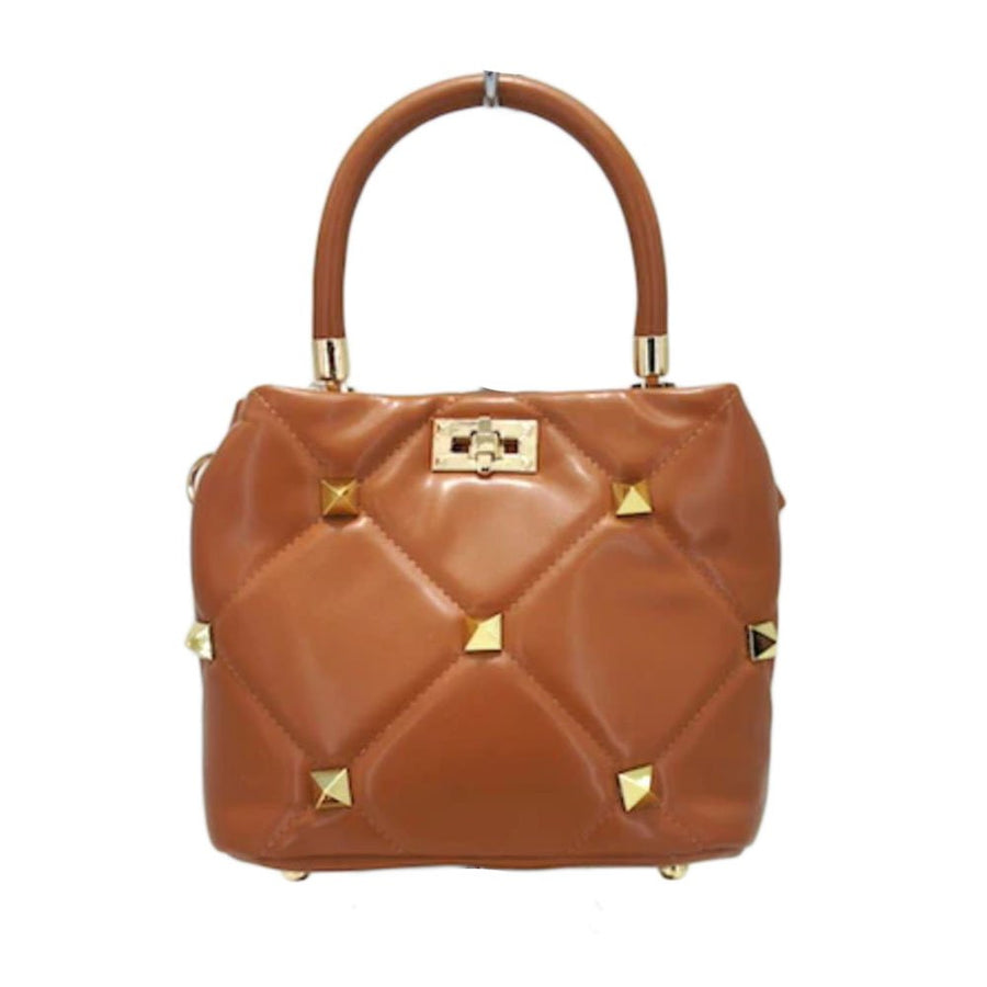 Brown Stud Tote Bag