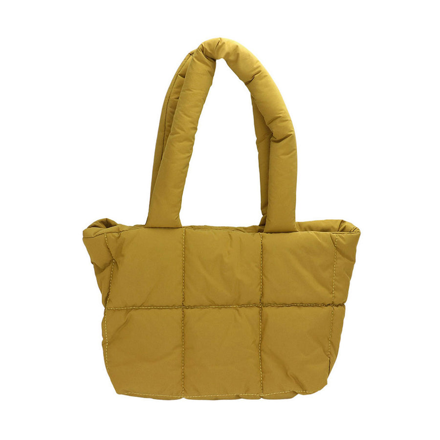 Stylish Mustard Quilted Padded Shoulder Bag