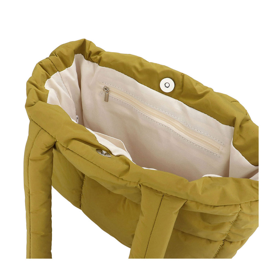 Stylish Mustard Quilted Padded Shoulder Bag