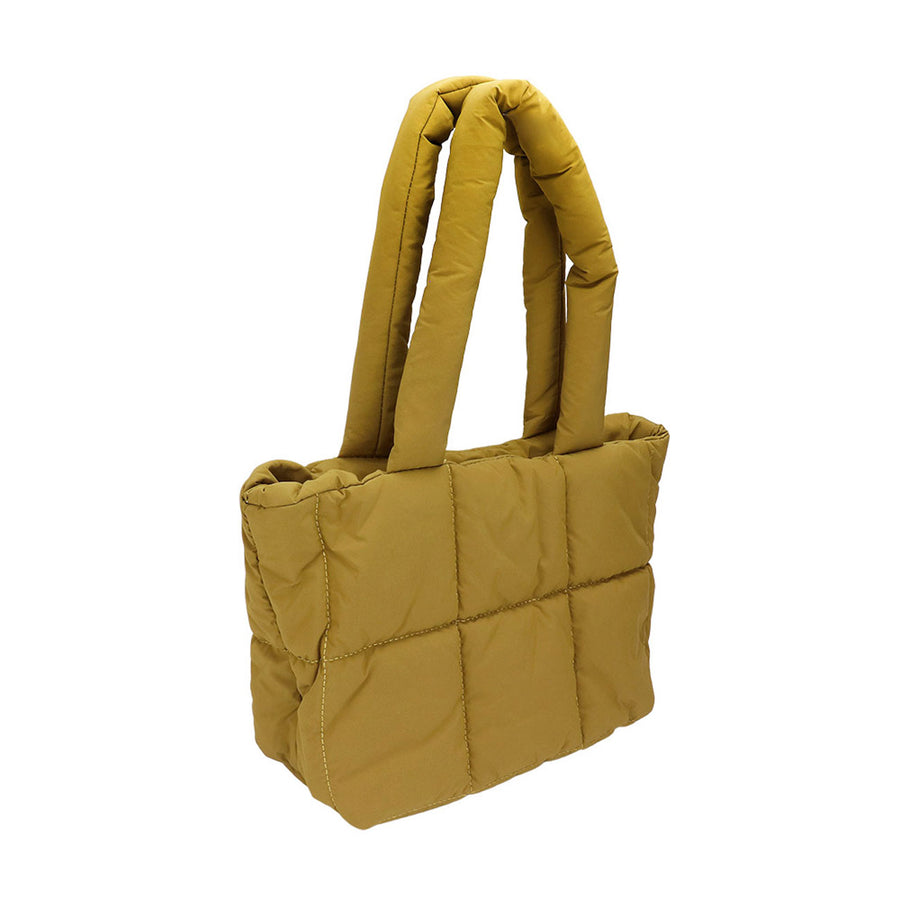 Stylish Mustard Quilted Padded Shoulder Bag