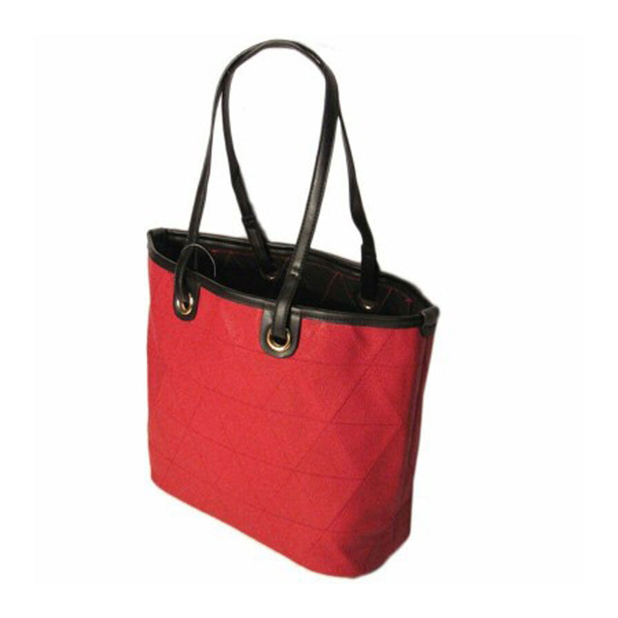 Crimson Red Pebbled Stitch Trim 2 in 1 Bags