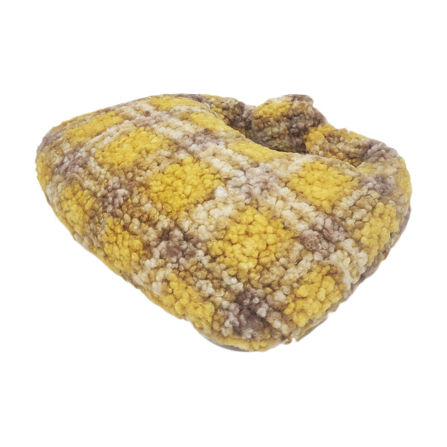 Soft Mustard Teddy Crescent Bag