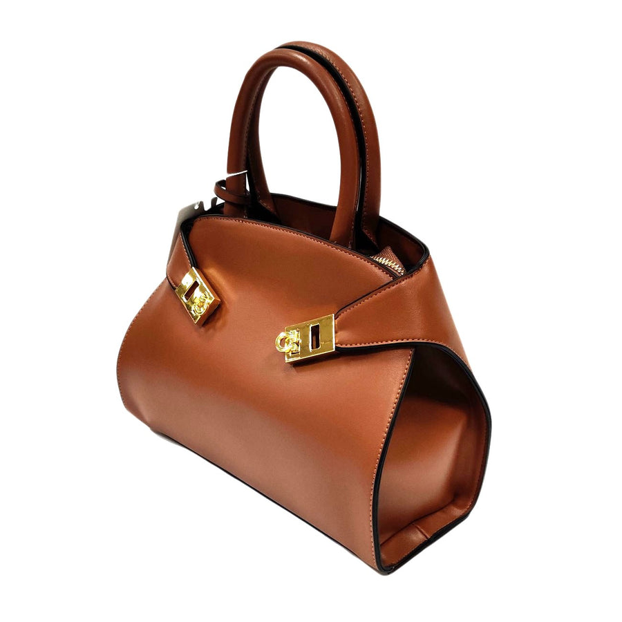 Brown Top Handle Bag