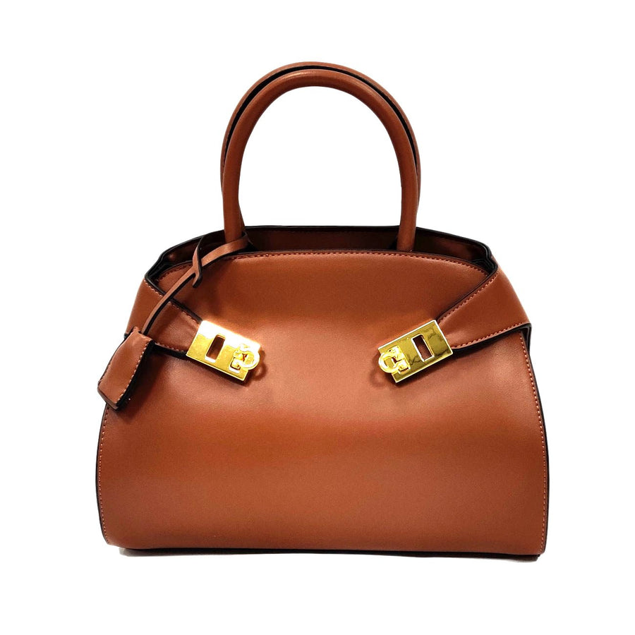 Brown Top Handle Bag