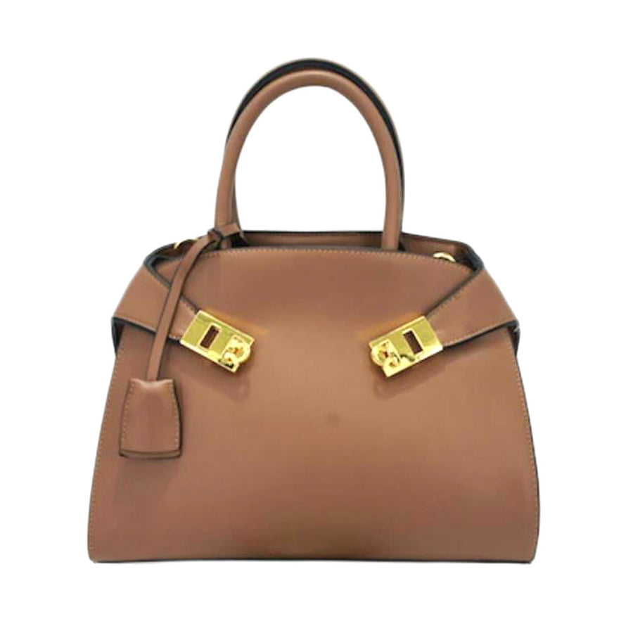 Brown Top Handle Bag