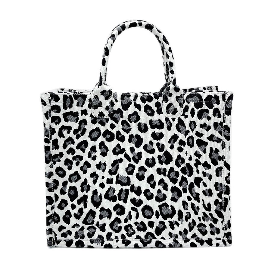 Stylish White Leopard Pattern Tote Bag