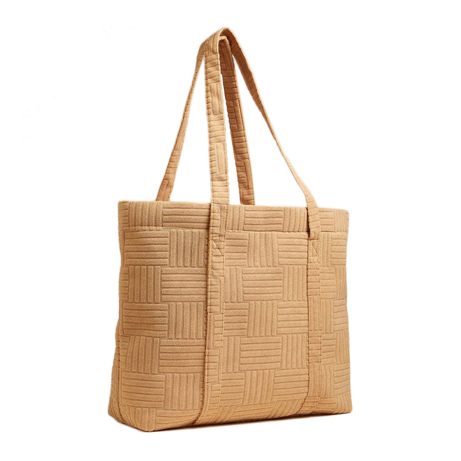 Dust Pink Grid Pattern Everyday Tote Bag