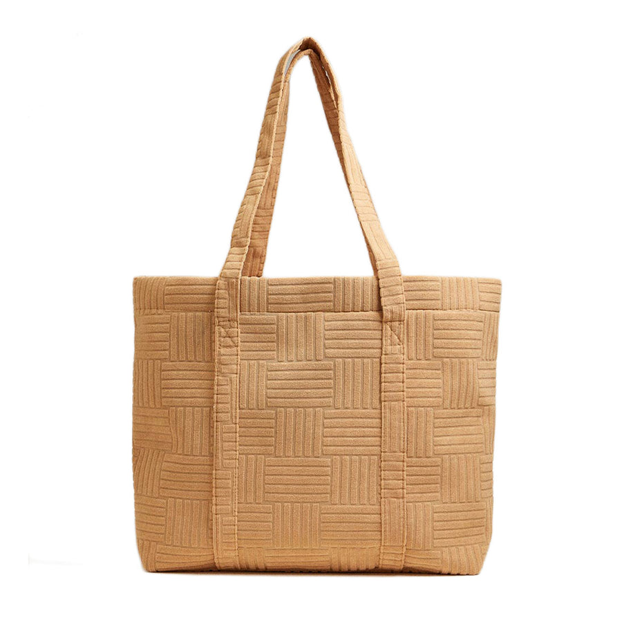 Dust Pink Grid Pattern Everyday Tote Bag