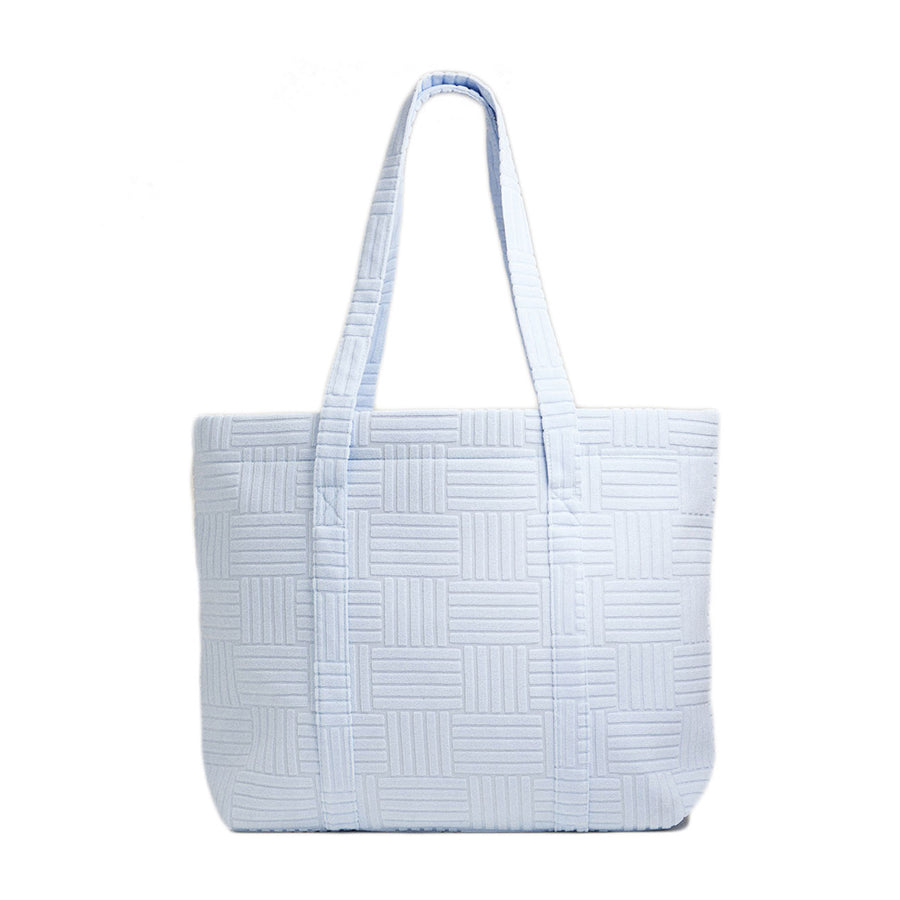 Dust Pink Grid Pattern Everyday Tote Bag
