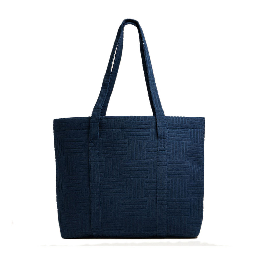 Dust Pink Grid Pattern Everyday Tote Bag
