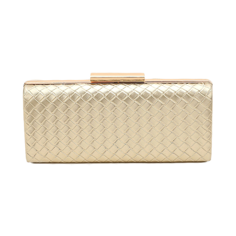 Blue Basket Weave Evening Clutch Bag