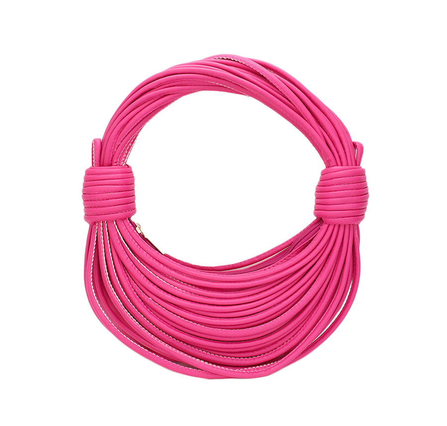 Stunning Multi Wire Cord Knot Handbag