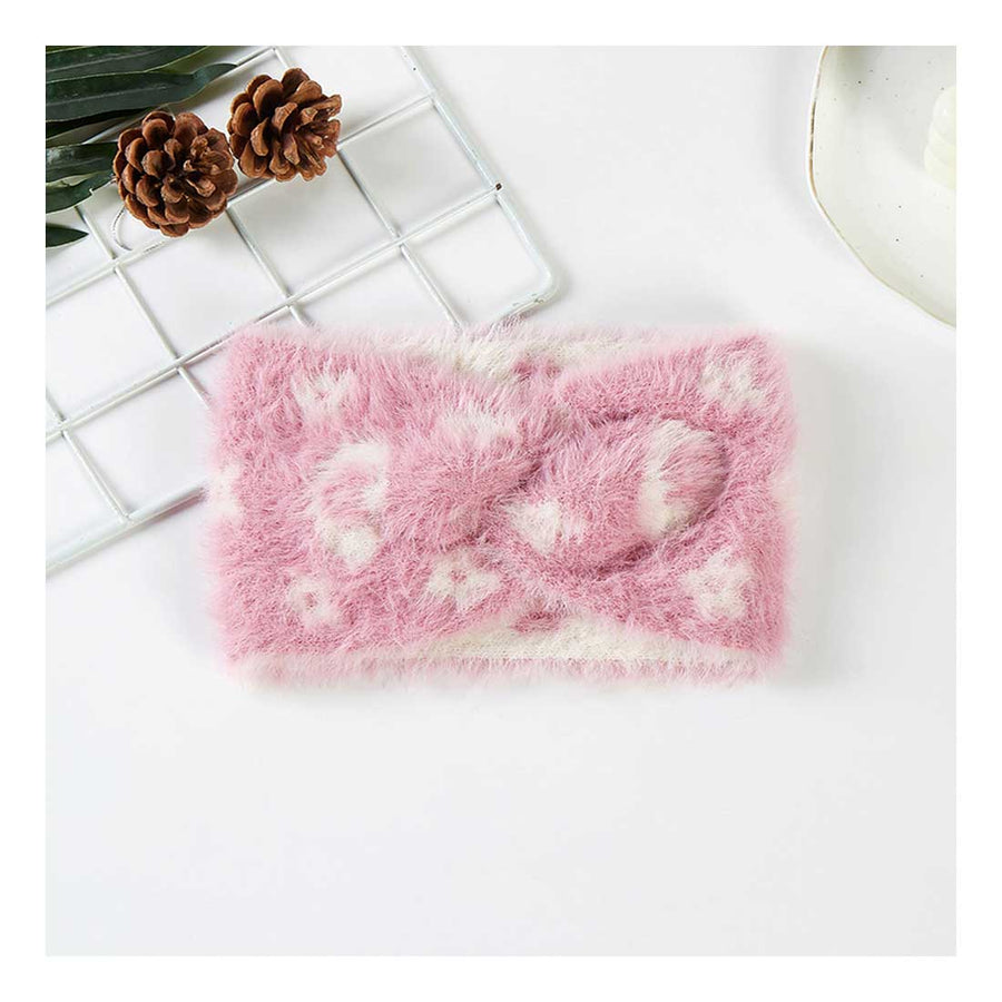 Pink Faux Fur Earmuff Headband