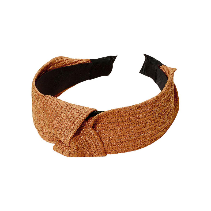 Fuchsia Straw Knot Burnout Headband