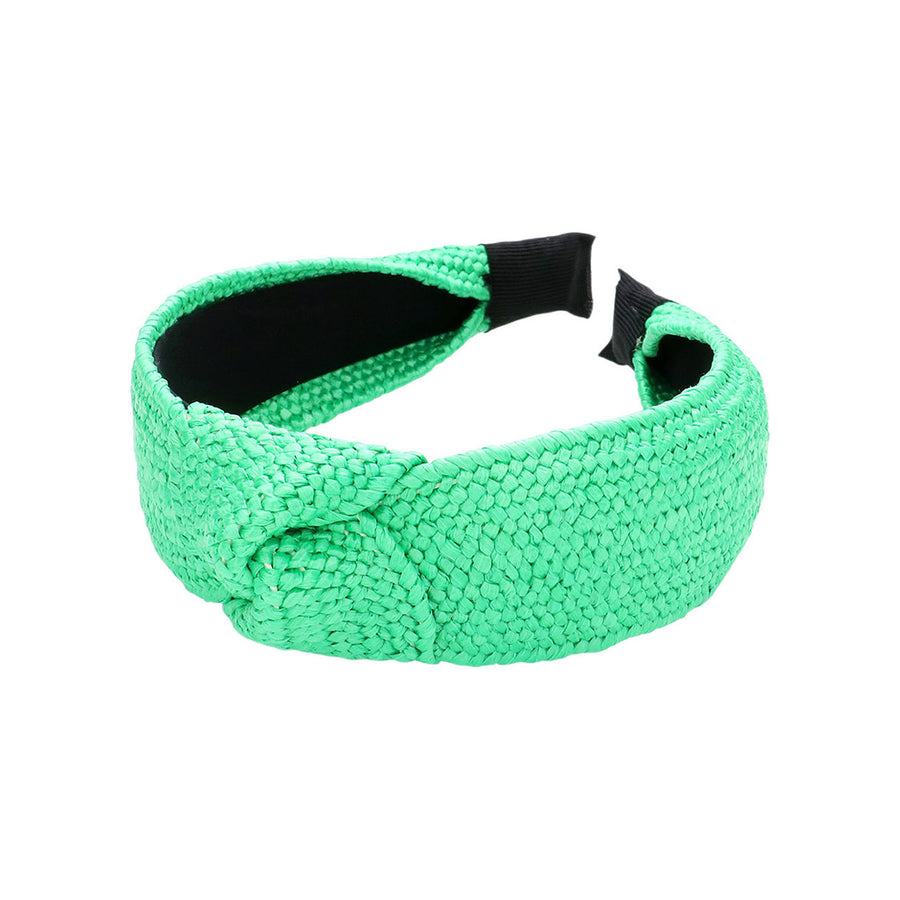 Fuchsia Straw Knot Burnout Headband