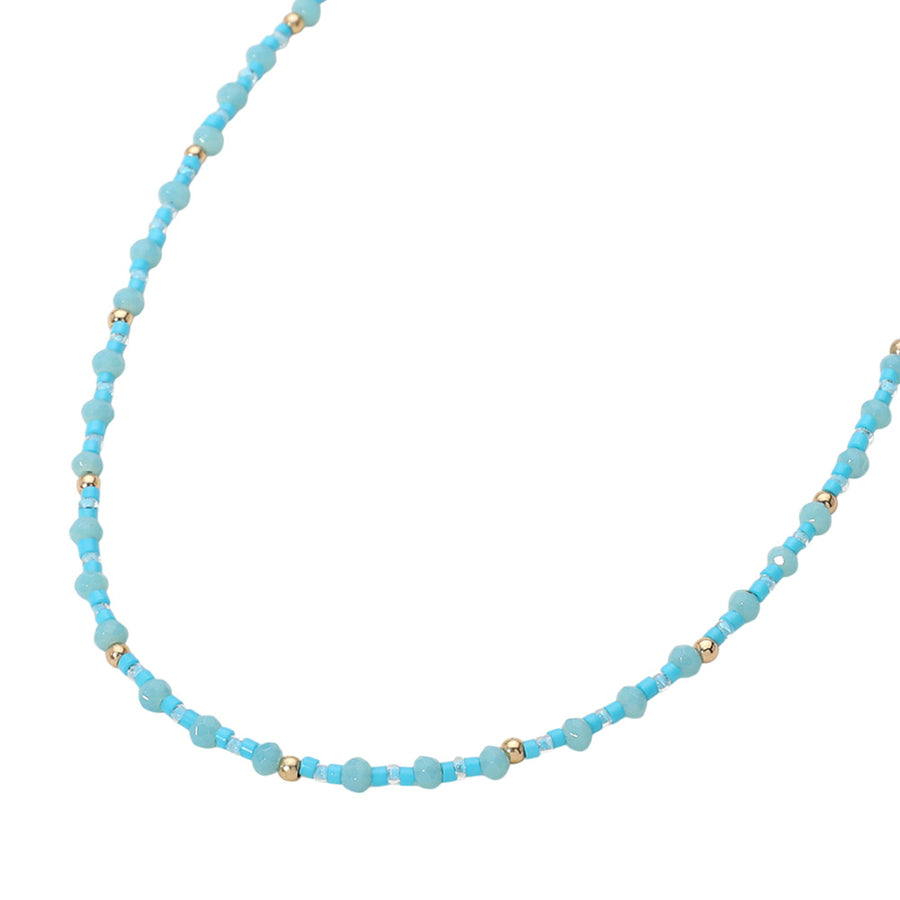 Vibrant Multi Color Faceted Beads Choker Necklace