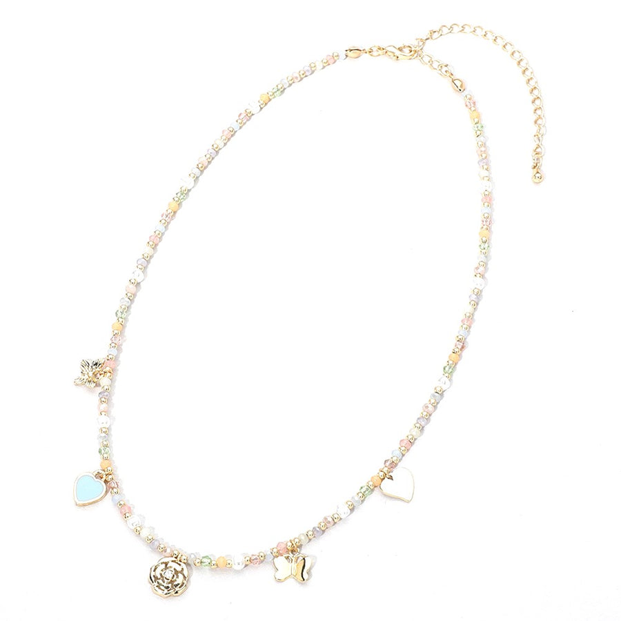 Colorful Beads Charm Choker Necklace