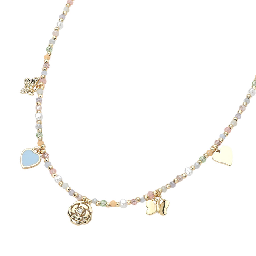 Colorful Beads Charm Choker Necklace