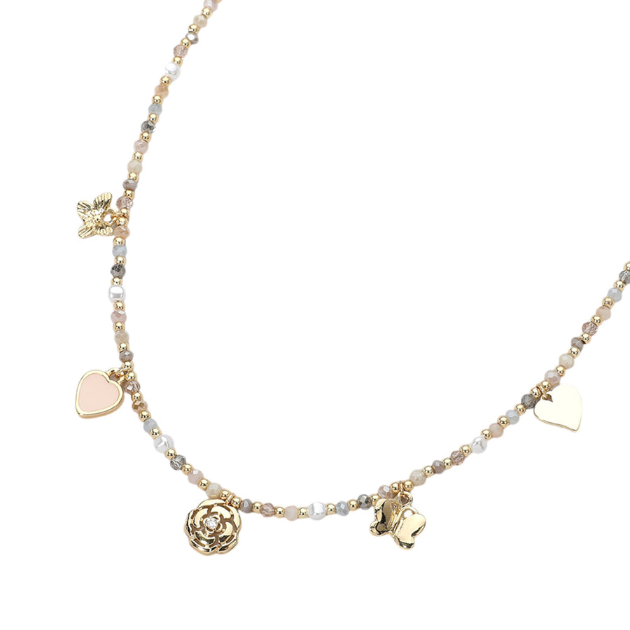 Colorful Beads Charm Choker Necklace