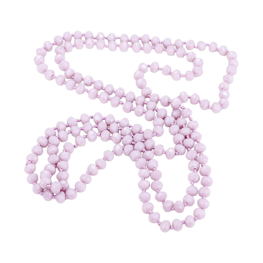 Aqua Faceted Beaded Wrap Around Long Necklace