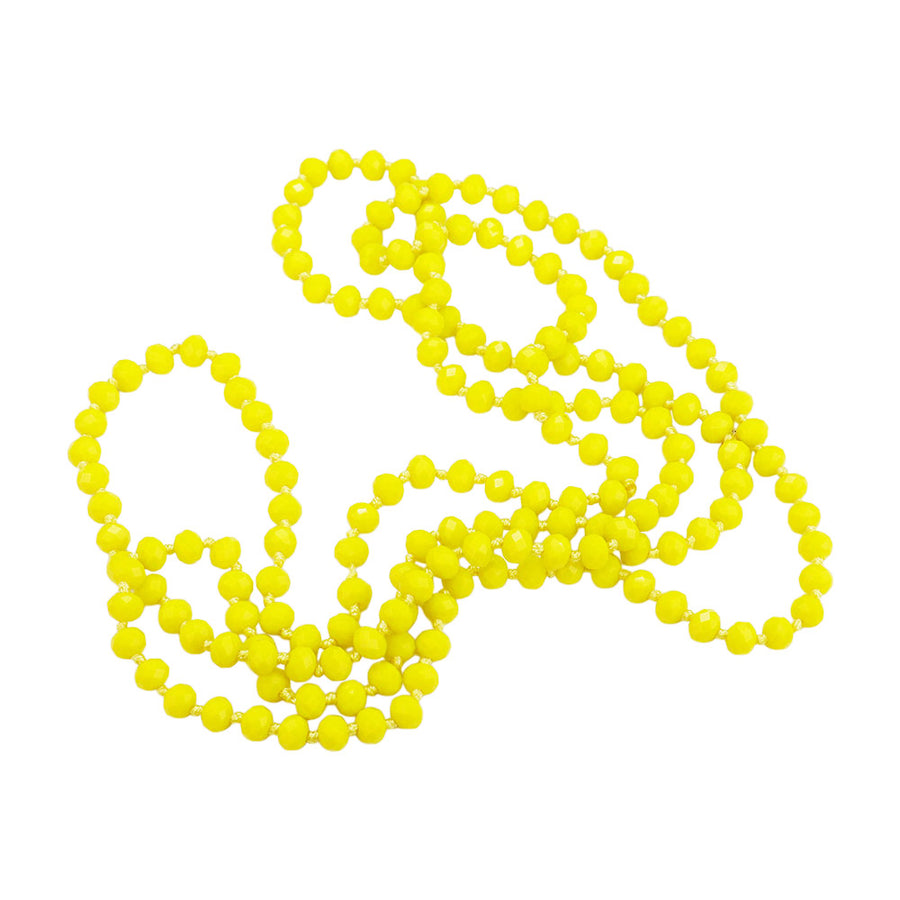 Aqua Faceted Beaded Wrap Around Long Necklace