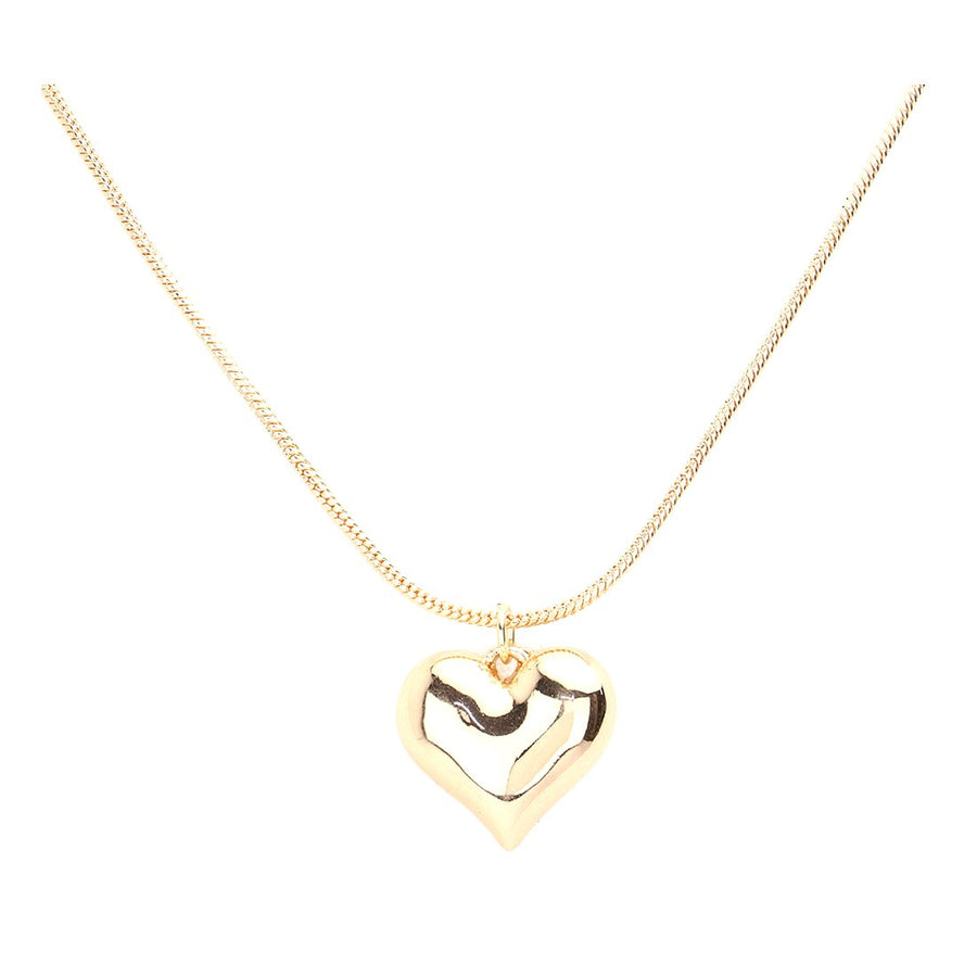 Lovely Pink Heart Pendant Necklace Set