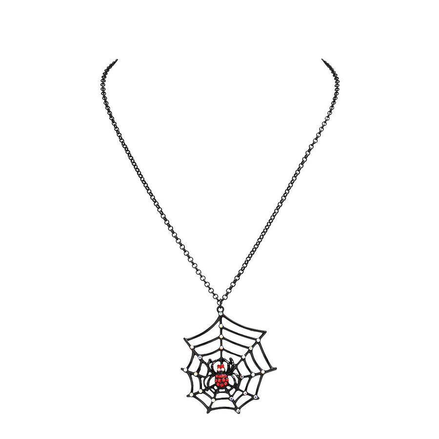 Halloween Spider Web Pendant Necklace