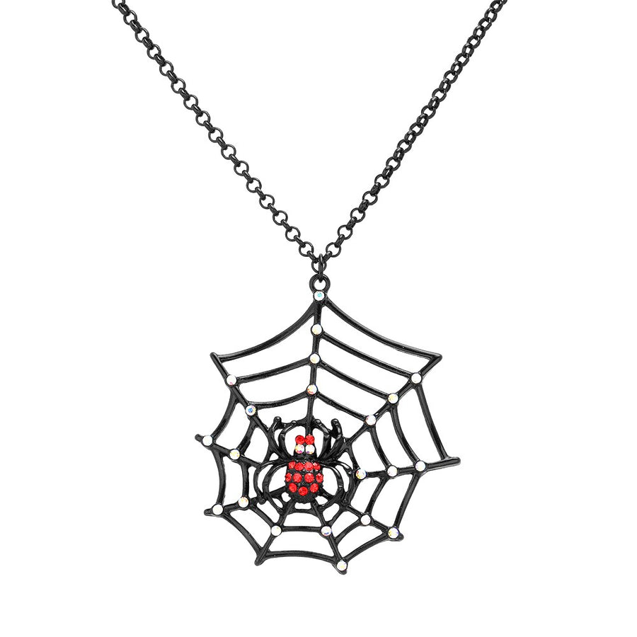 Halloween Spider Web Pendant Necklace