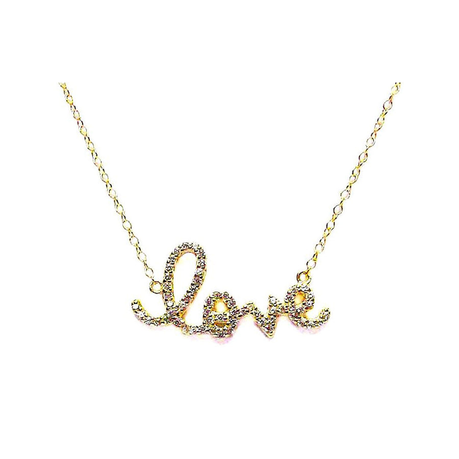 Lovely Gold Plated On Silver Link Pendant Necklace