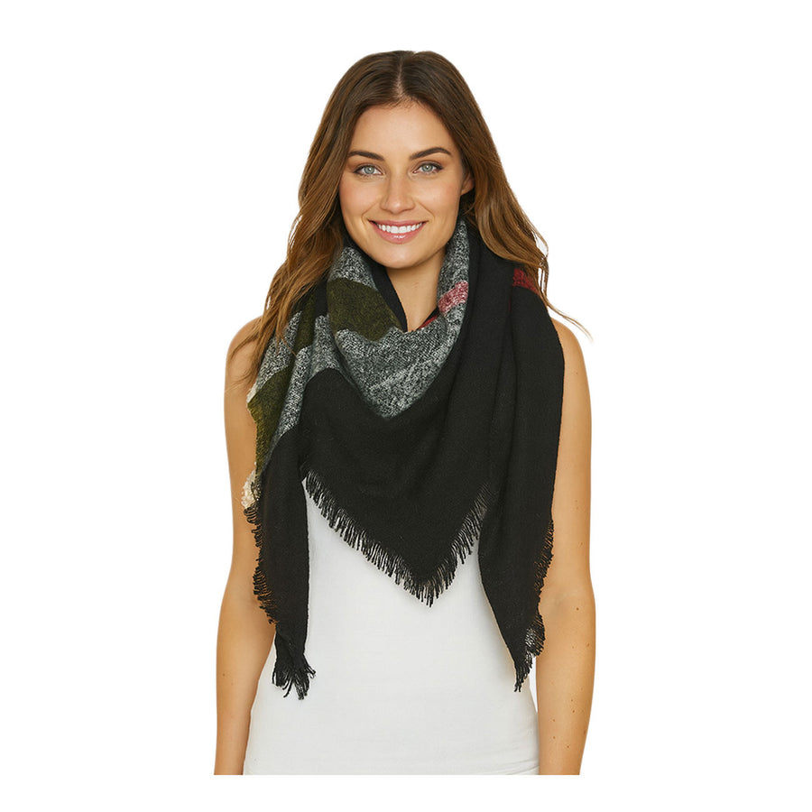 Cozy Plaid Blanket Scarf