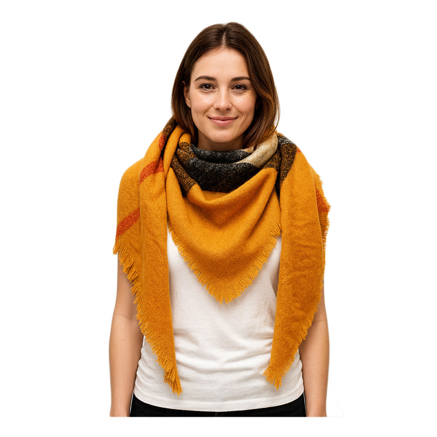 Cozy Plaid Blanket Scarf