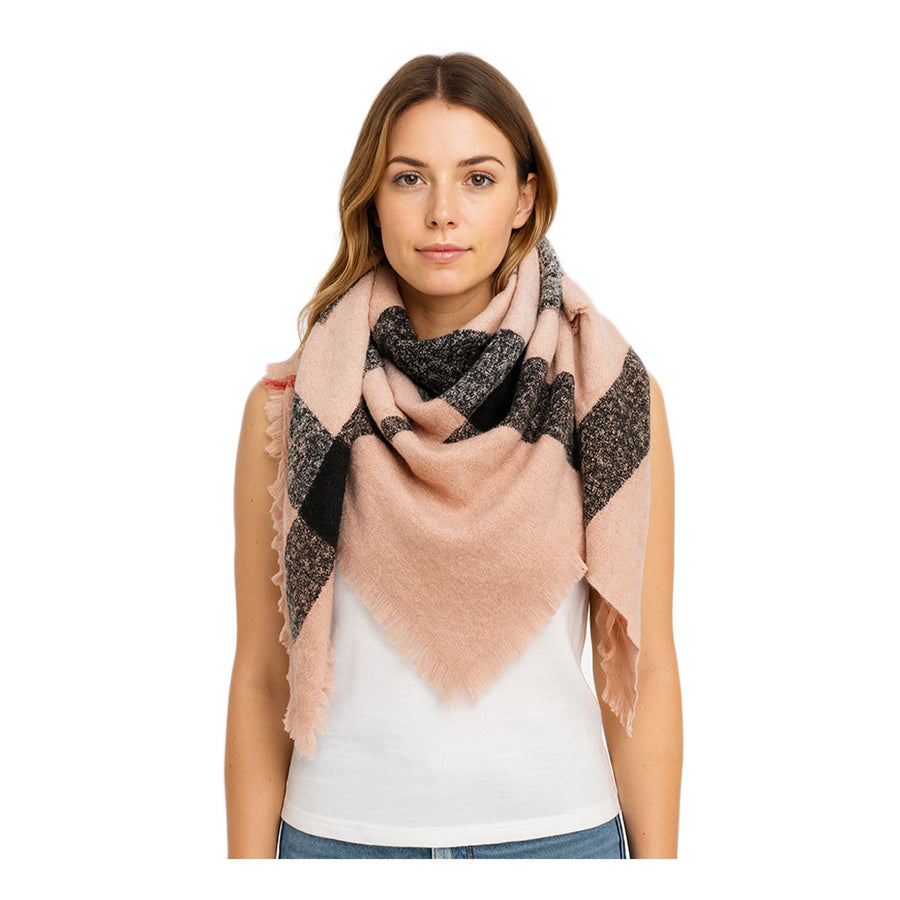 Cozy Plaid Blanket Scarf