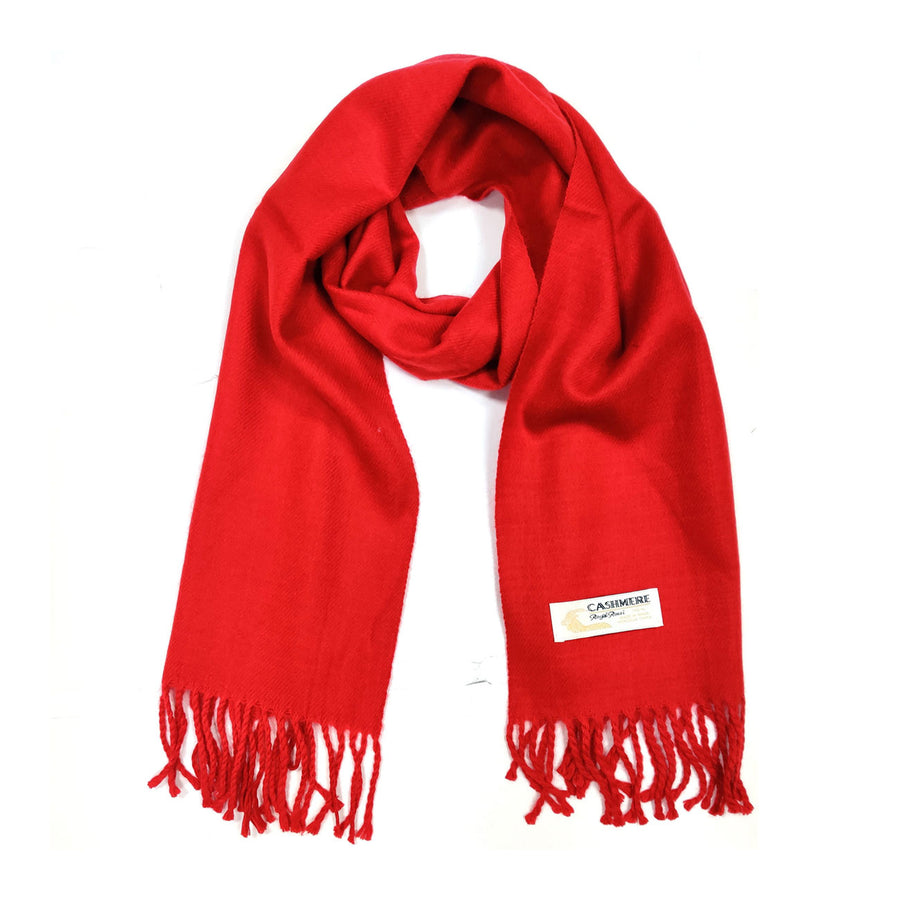 Luxurious Red 100% Cashmere Scarf