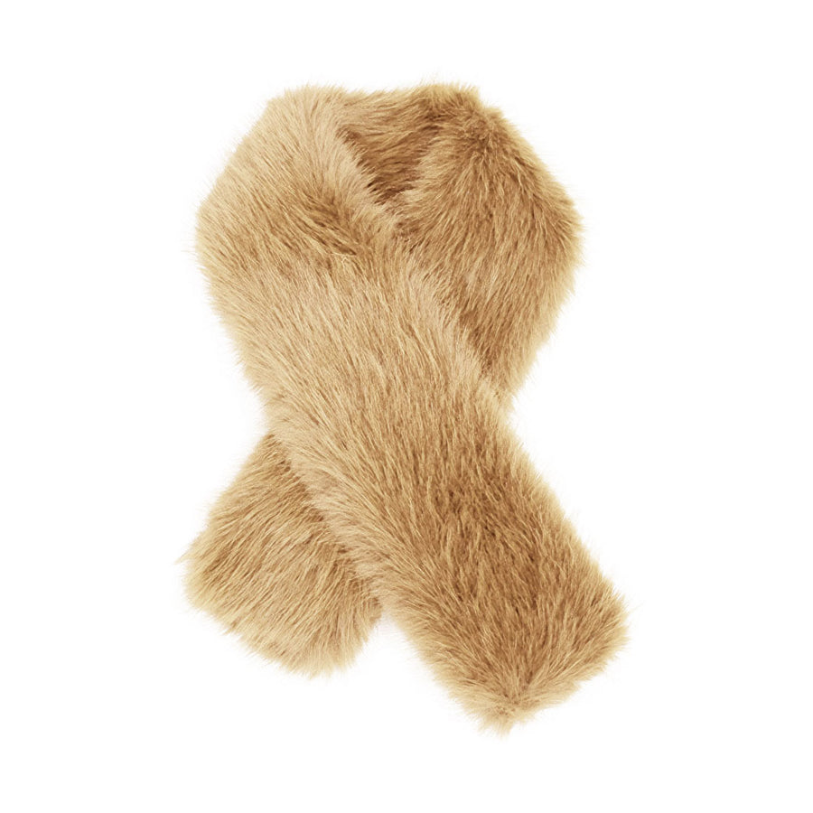 Burgundy Faux Fur Fluffy Scarf