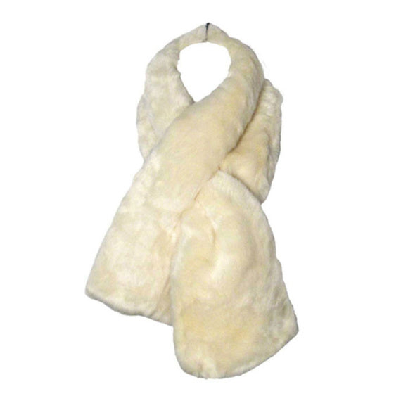 Luxe Soft Cream Faux Fur Scarf