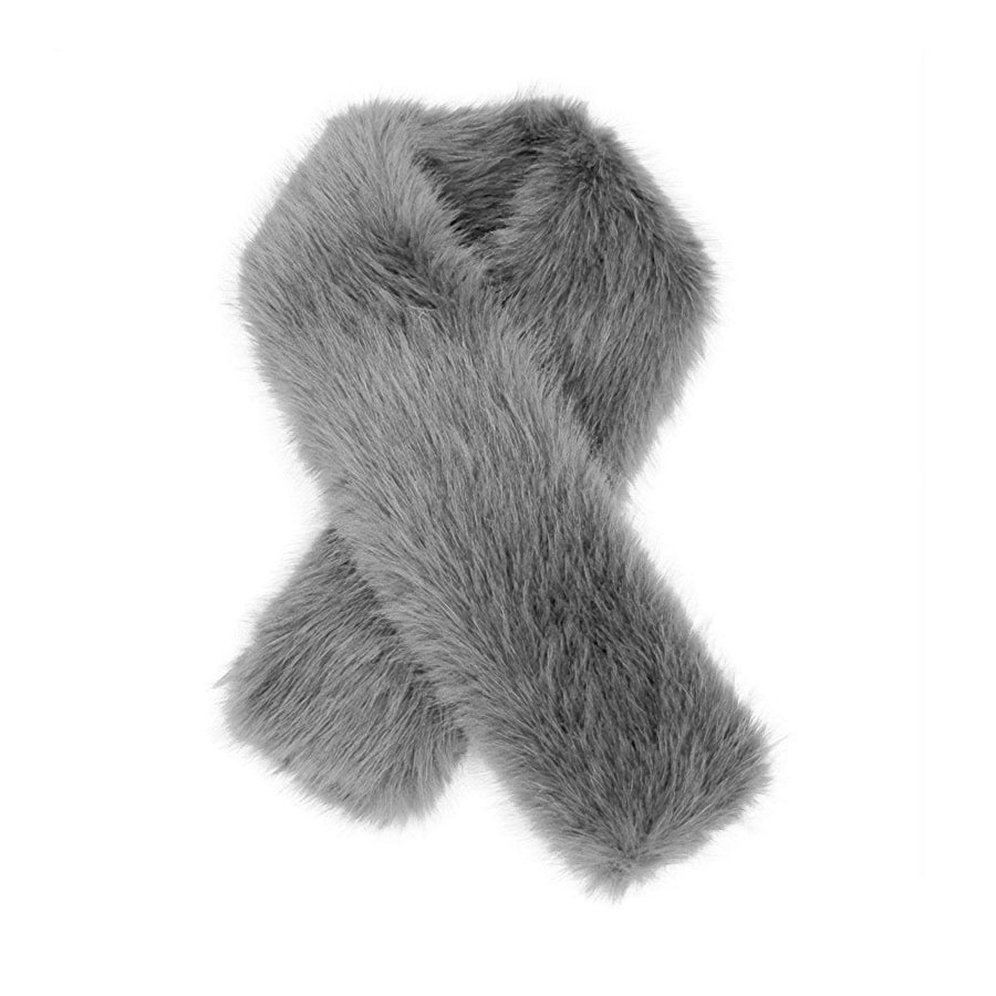 Burgundy Faux Fur Fluffy Scarf